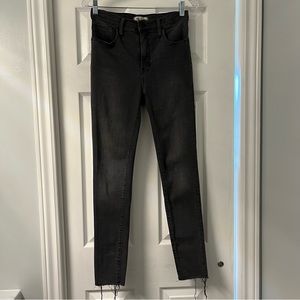 MADEWELL 10” high rise skinny black denim jeans streetwear women’s size 27